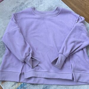 (157)Pink Lily Lavender Sweatshirt